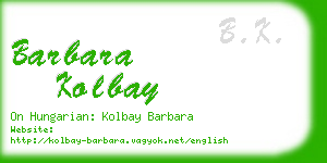 barbara kolbay business card